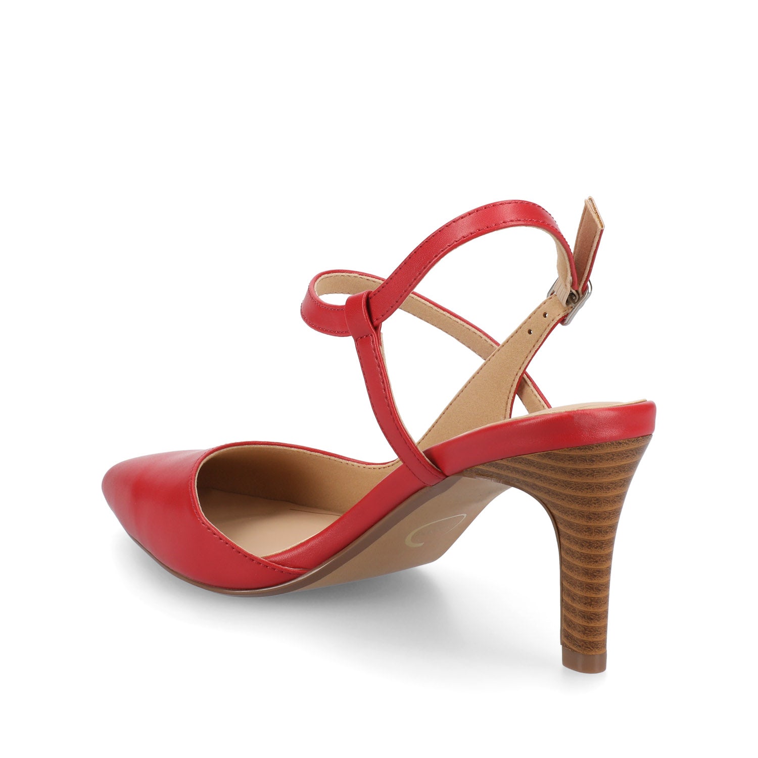 SCIPIO STILETTO PUMP HEELS IN WIDE - Red PU