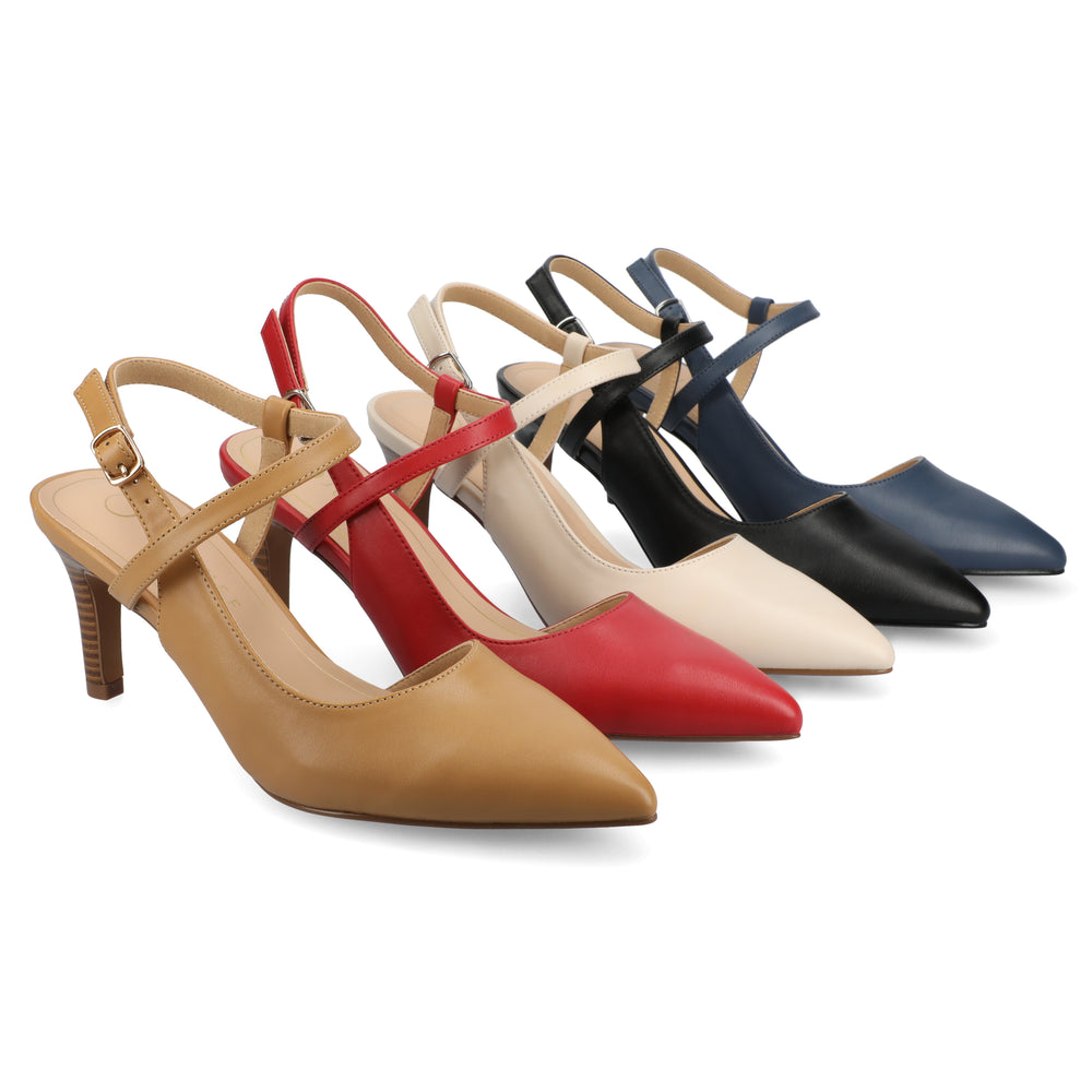 SCIPIO CROSSOVER ANKLE STRAP PUMPS