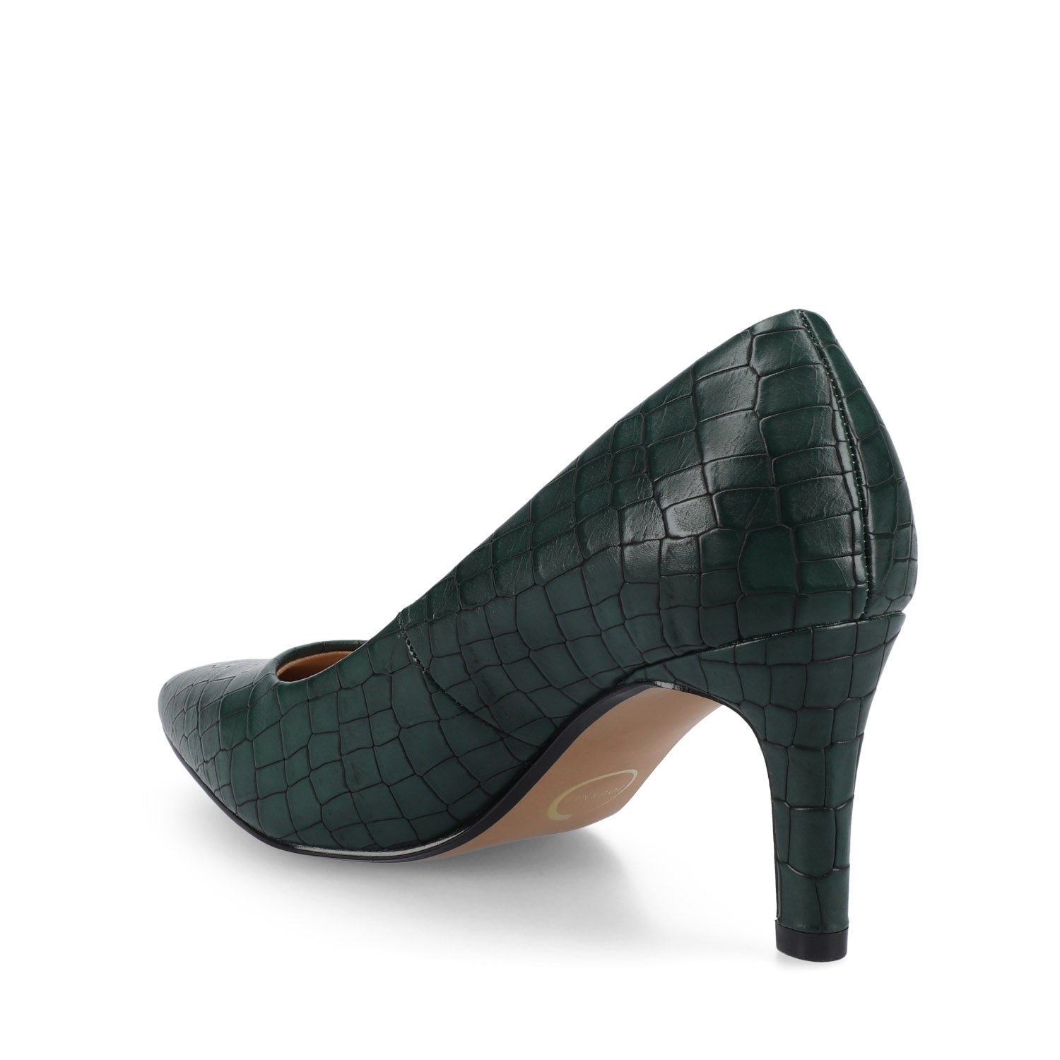 SCYLEE STILETTO PUMP HEELS - Green Croco