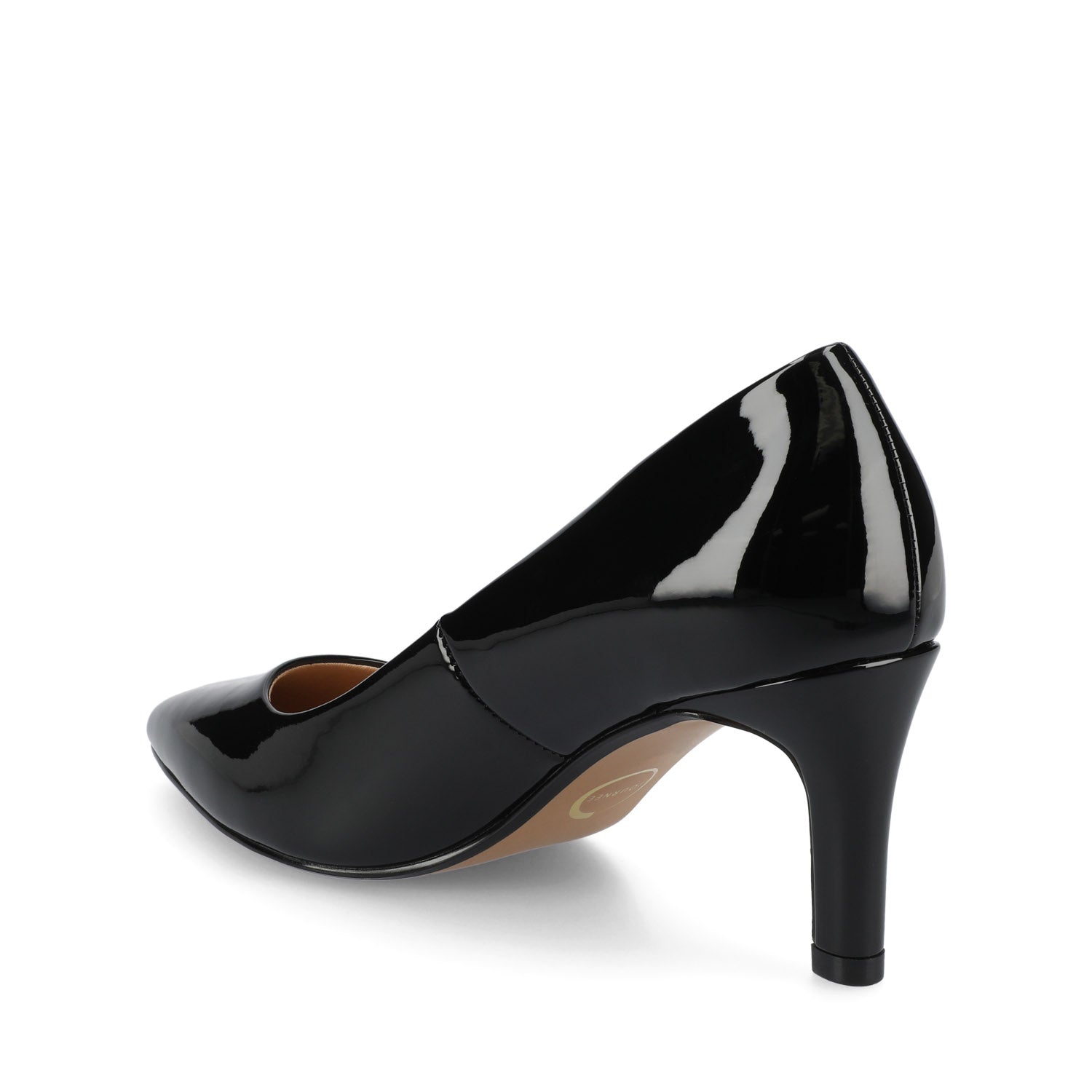 SCYLEE STILETTO PUMP HEELS IN PATENT - Black Patent