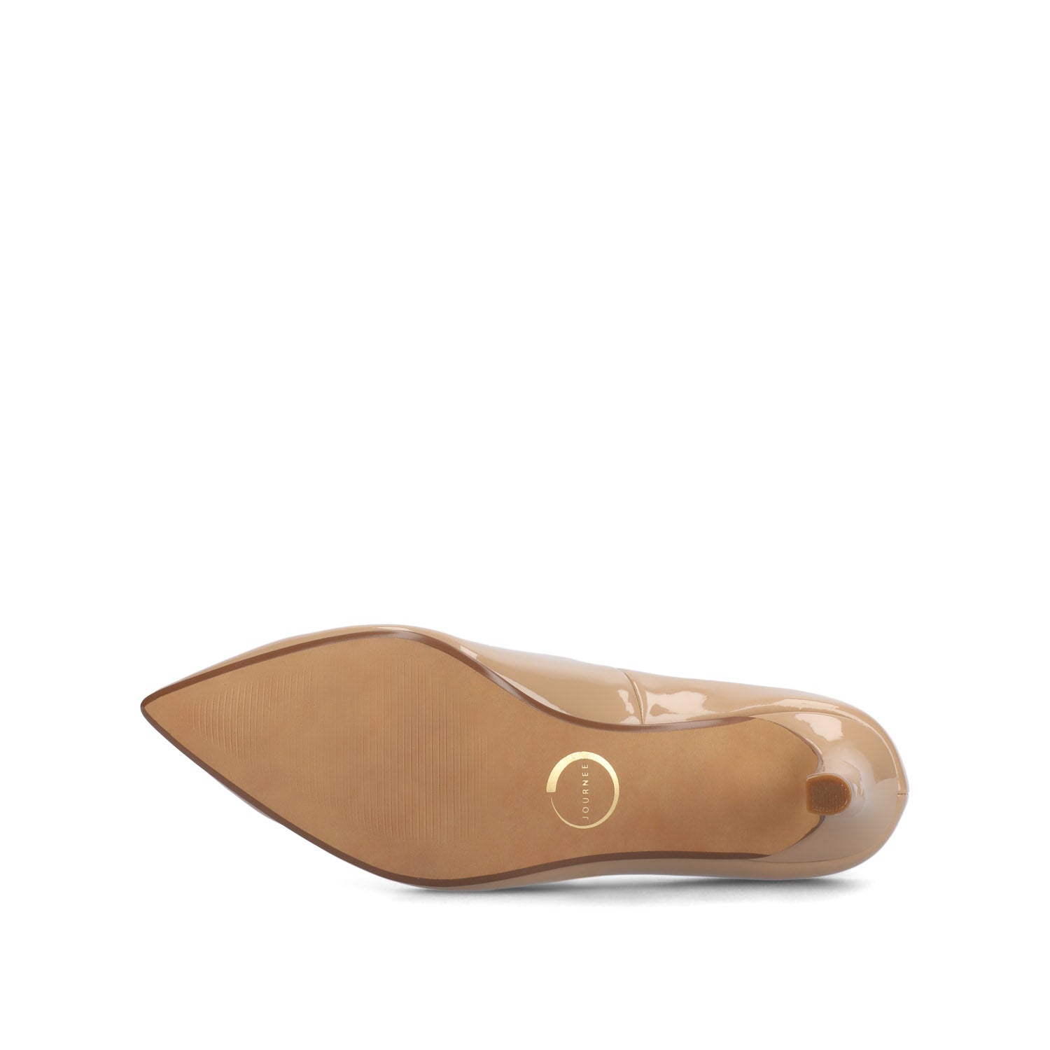 SCYLEE STILETTO PUMP HEELS IN PATENT - Nude Patent