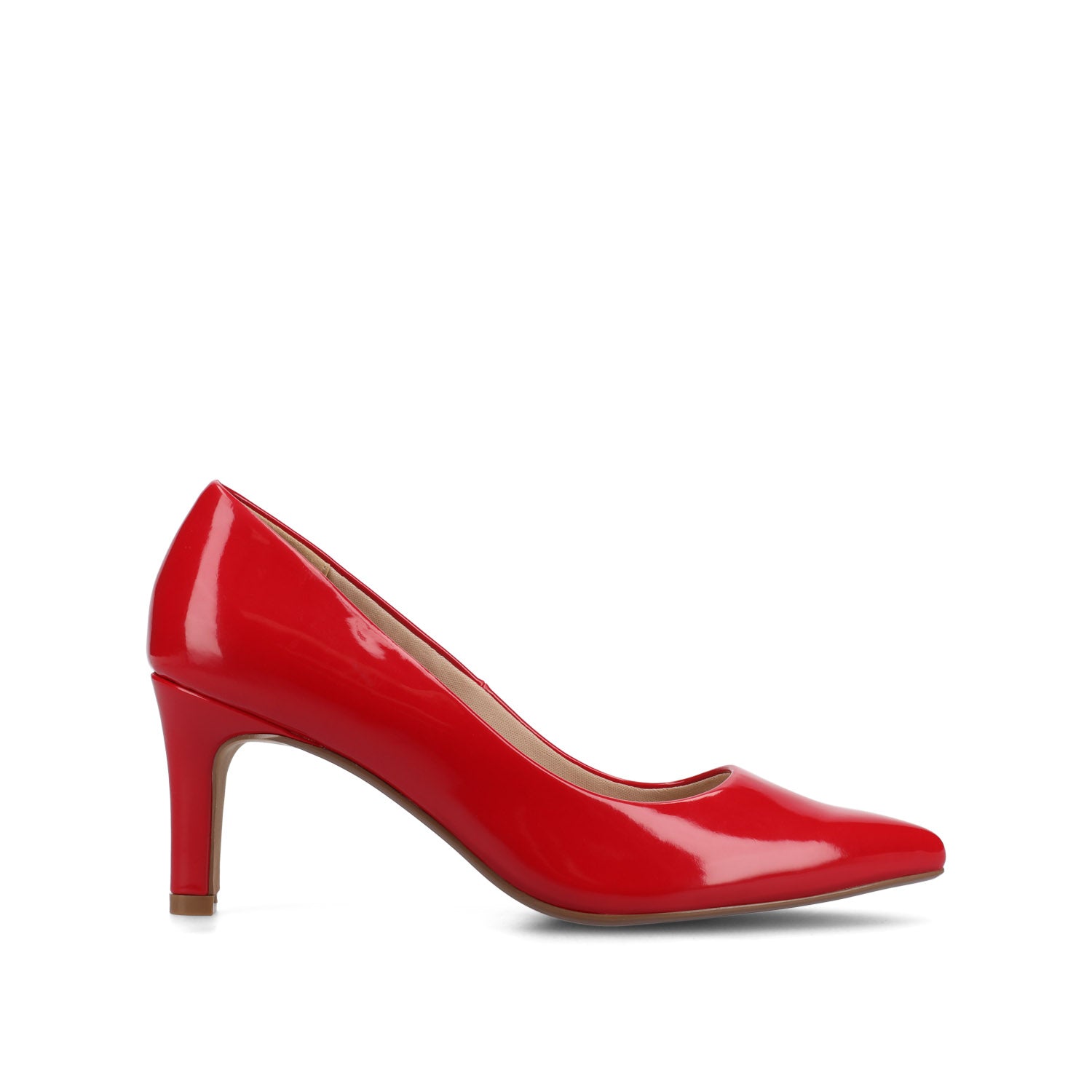 SCYLEE SLIP ON PUMP HEELS IN PATENT