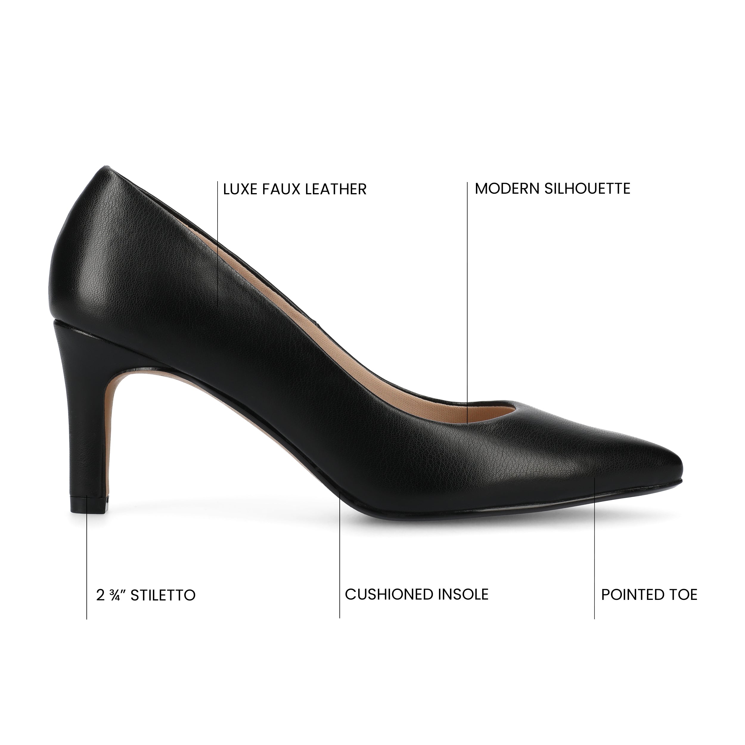 SCYLEE LEATHER STILETTO HEELS IN WIDE