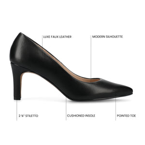 SCYLEE LEATHER STILETTO HEELS IN WIDE