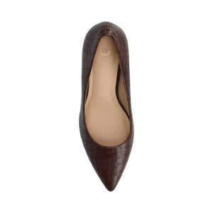 SCYLEE STILETTO PUMP HEELS IN WIDE - Brown