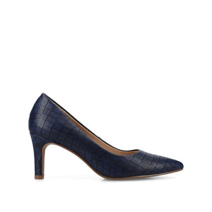 SCYLEE STILETTO PUMP HEELS IN WIDE - Blue Croco