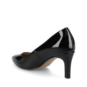 SCYLEE PATENT STILETTO HEELS IN WIDE - Black Patent