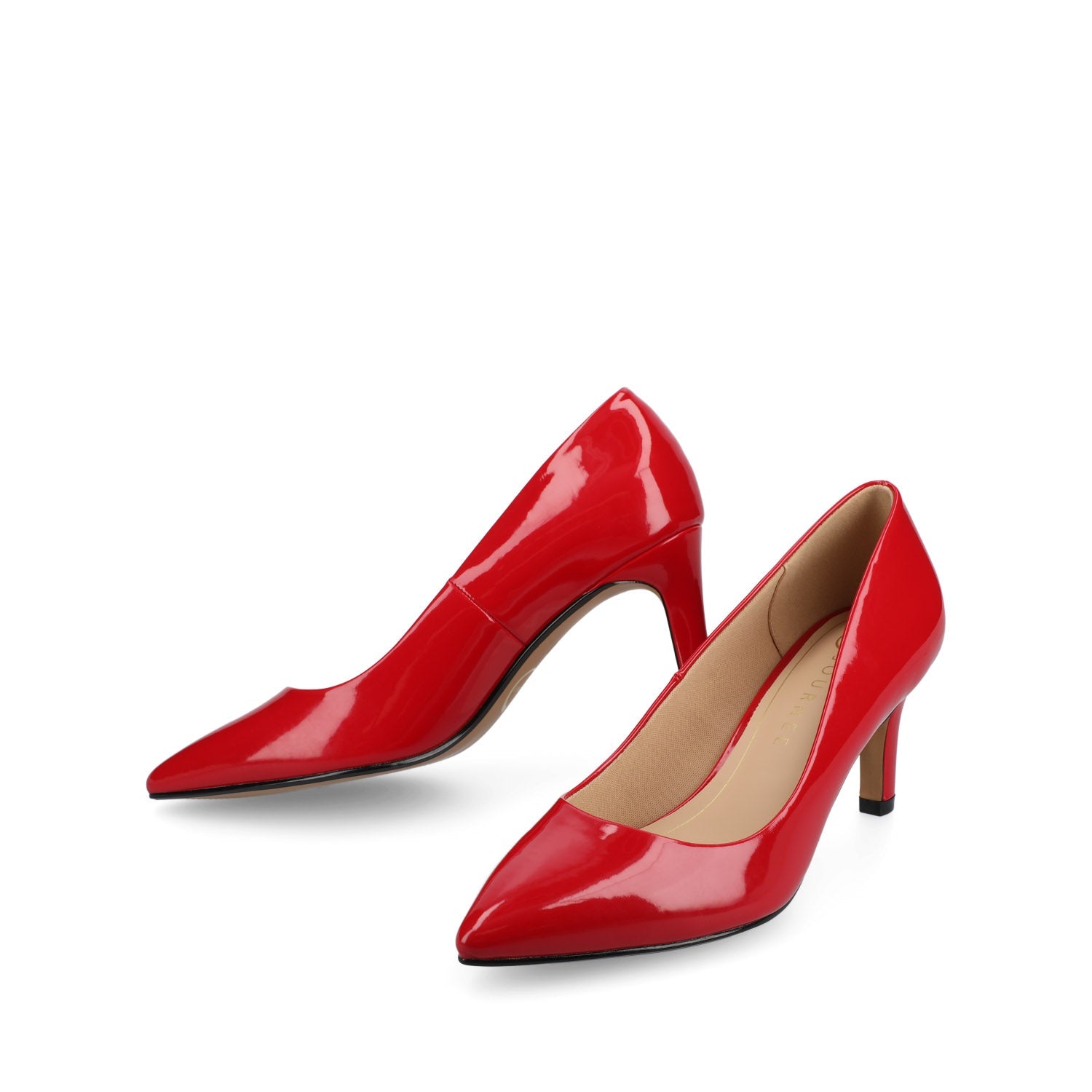 SCYLEE PATENT STILETTO HEELS IN WIDE - Red Patent