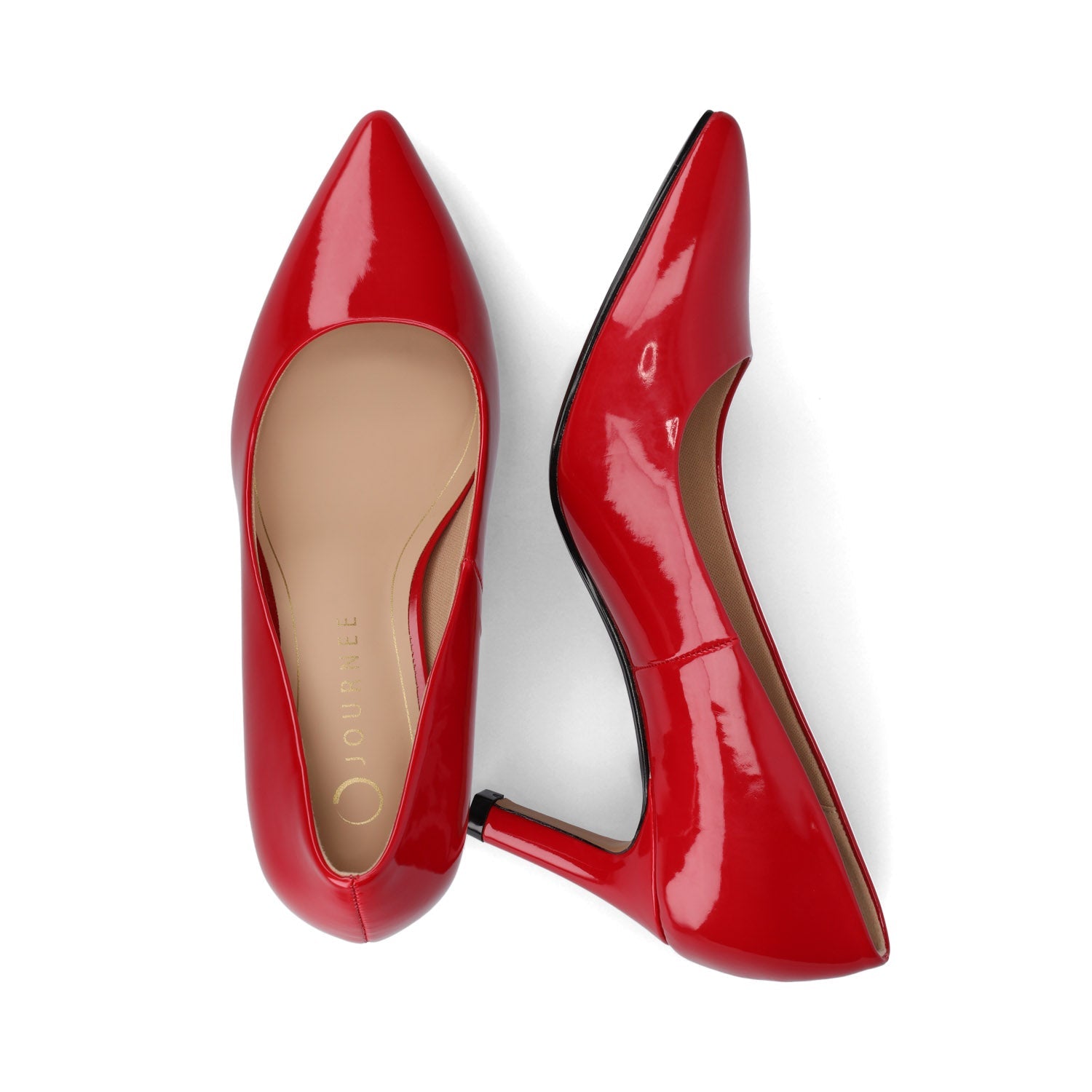 SCYLEE PATENT STILETTO HEELS IN WIDE - Red Patent