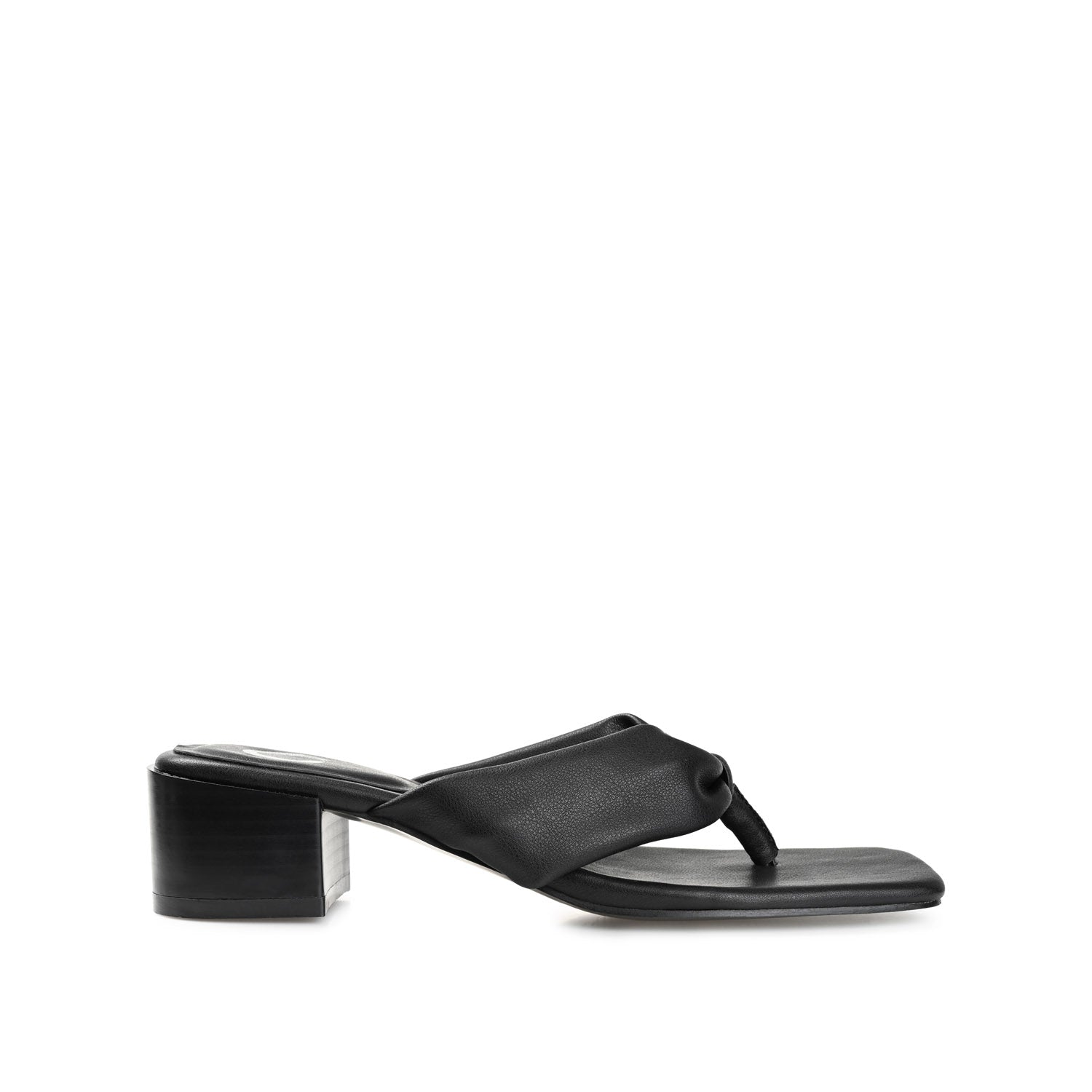 SEELAH BLOCK HEELED SANDALS IN VEGAN LEATHER - Black
