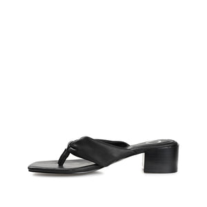 SEELAH BLOCK HEELED SANDALS IN VEGAN LEATHER - Black