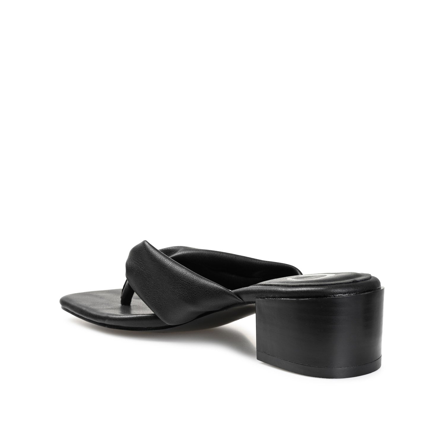 SEELAH BLOCK HEELED SANDALS IN VEGAN LEATHER - Black