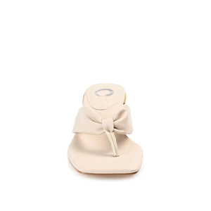 SEELAH BLOCK HEELED SANDALS IN VEGAN LEATHER - Bone