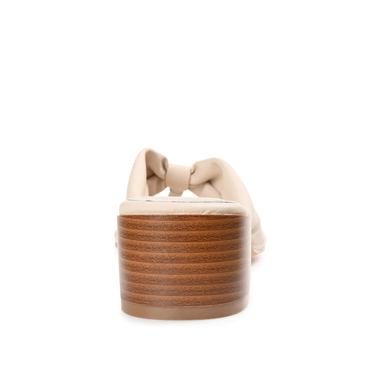 SEELAH BLOCK HEELED SANDALS IN VEGAN LEATHER - Bone