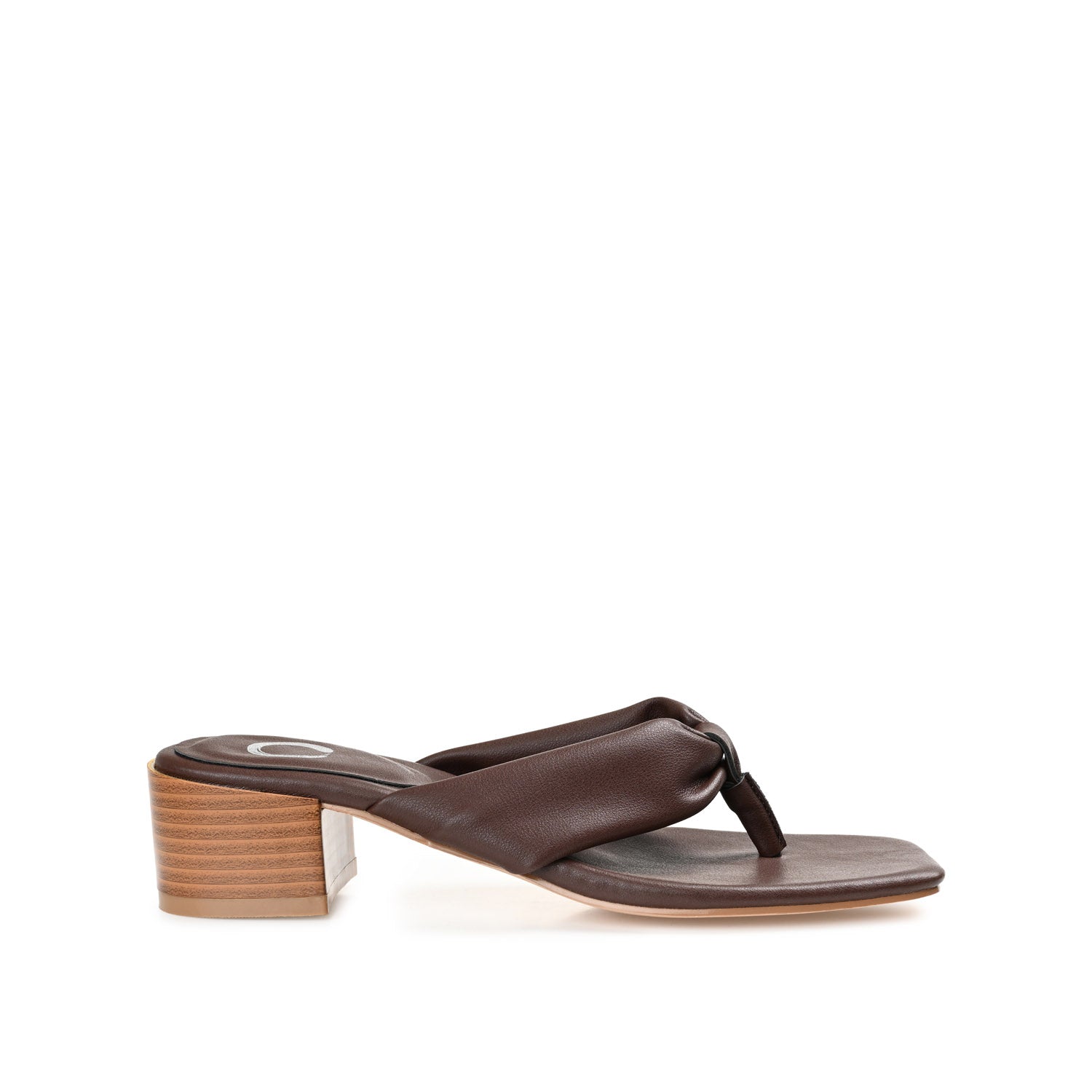 SEELAH BLOCK HEELED SANDALS IN VEGAN LEATHER - Brown