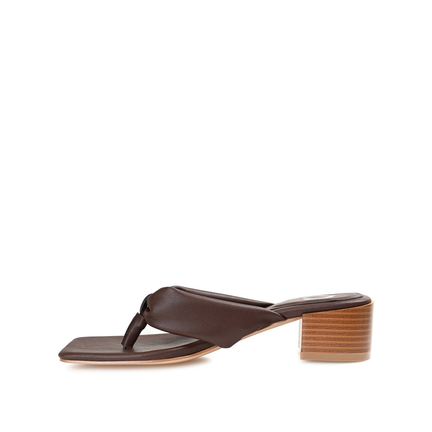 SEELAH BLOCK HEELED SANDALS IN VEGAN LEATHER - Brown
