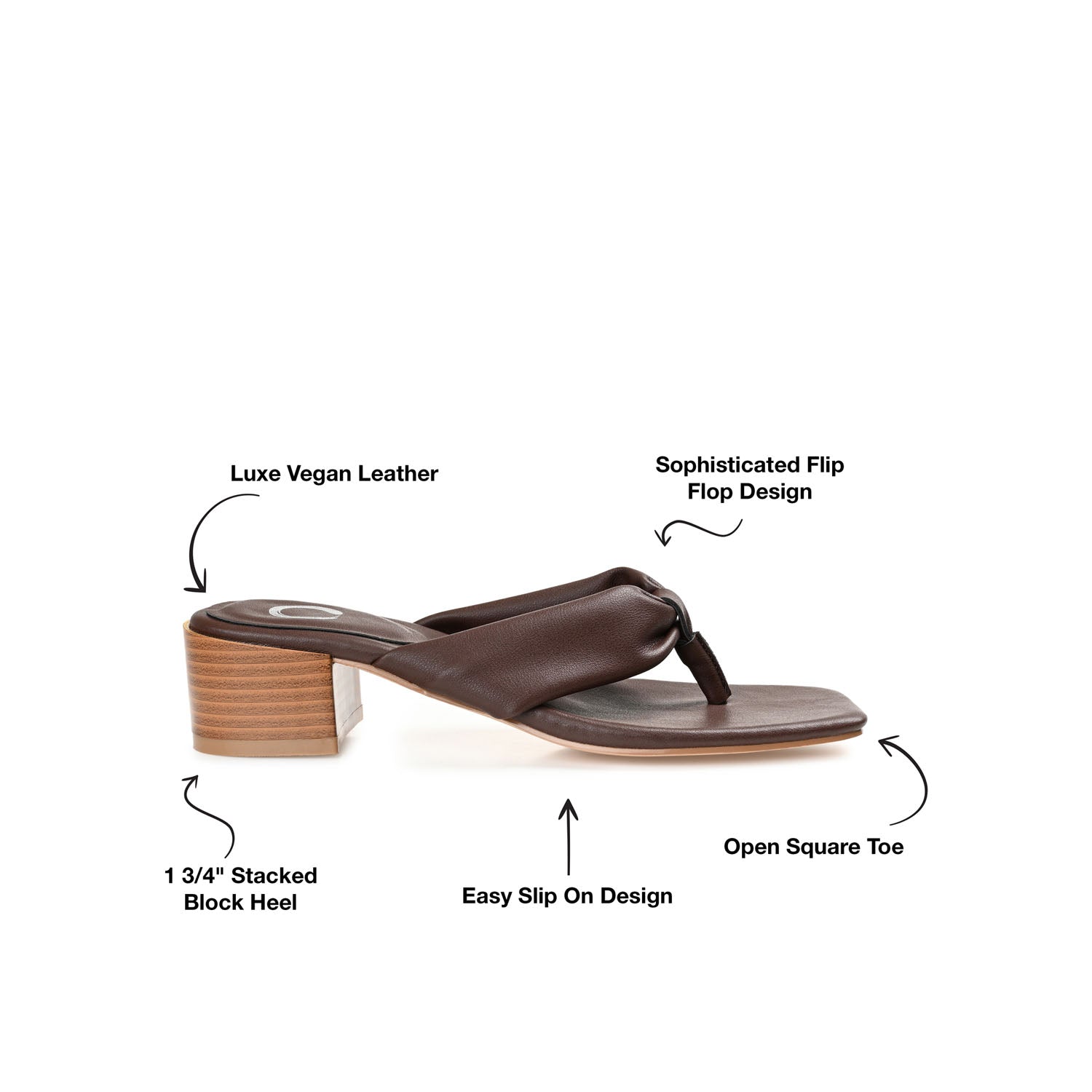 SEELAH BLOCK HEELED SANDALS IN VEGAN LEATHER - Bone