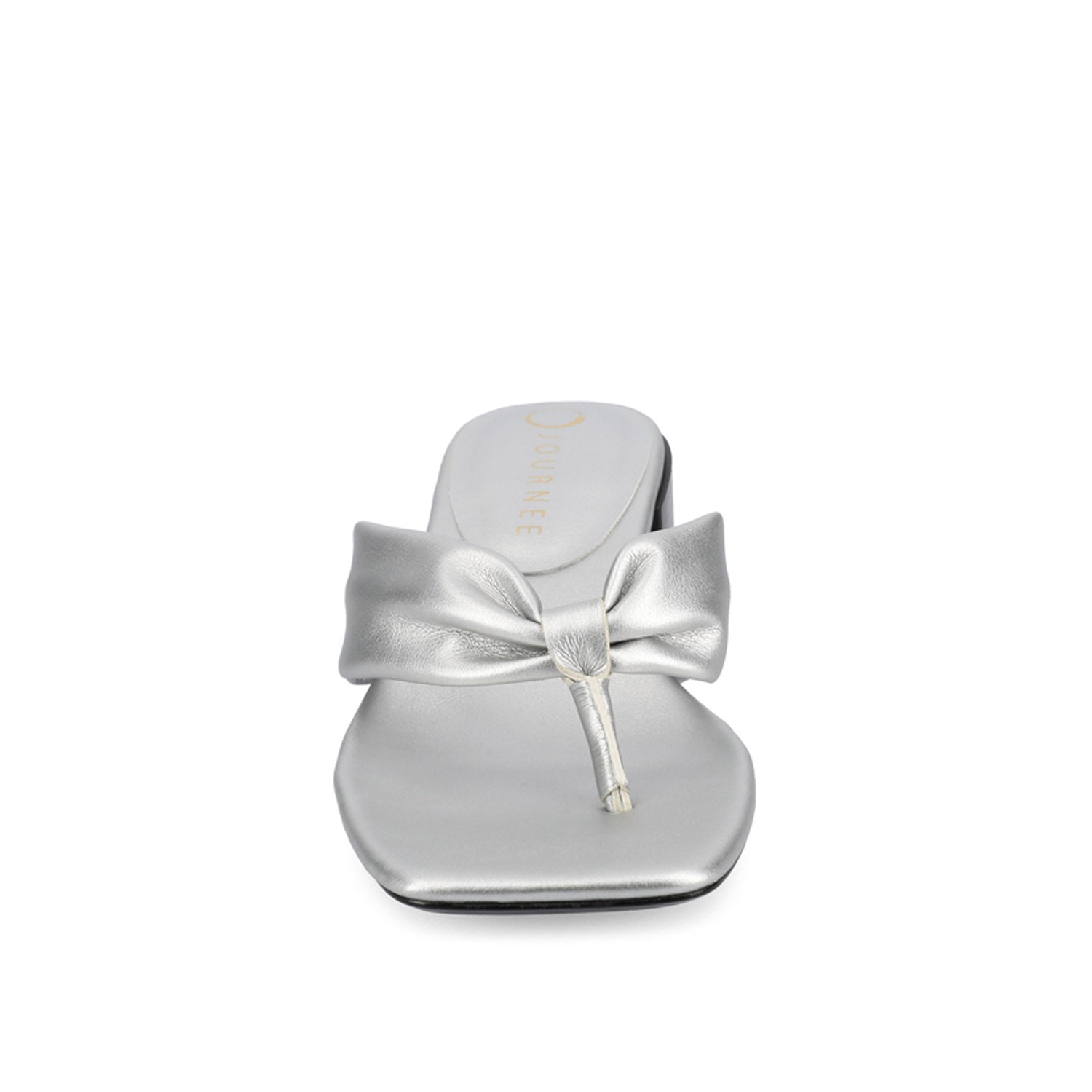 SEELAH BLOCK HEELED SANDALS IN VEGAN LEATHER - Silver