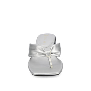 SEELAH BLOCK HEELED SANDALS IN VEGAN LEATHER - Silver