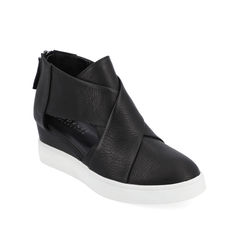 SEENA WEDGE SNEAKERS IN FAUX LEATHER