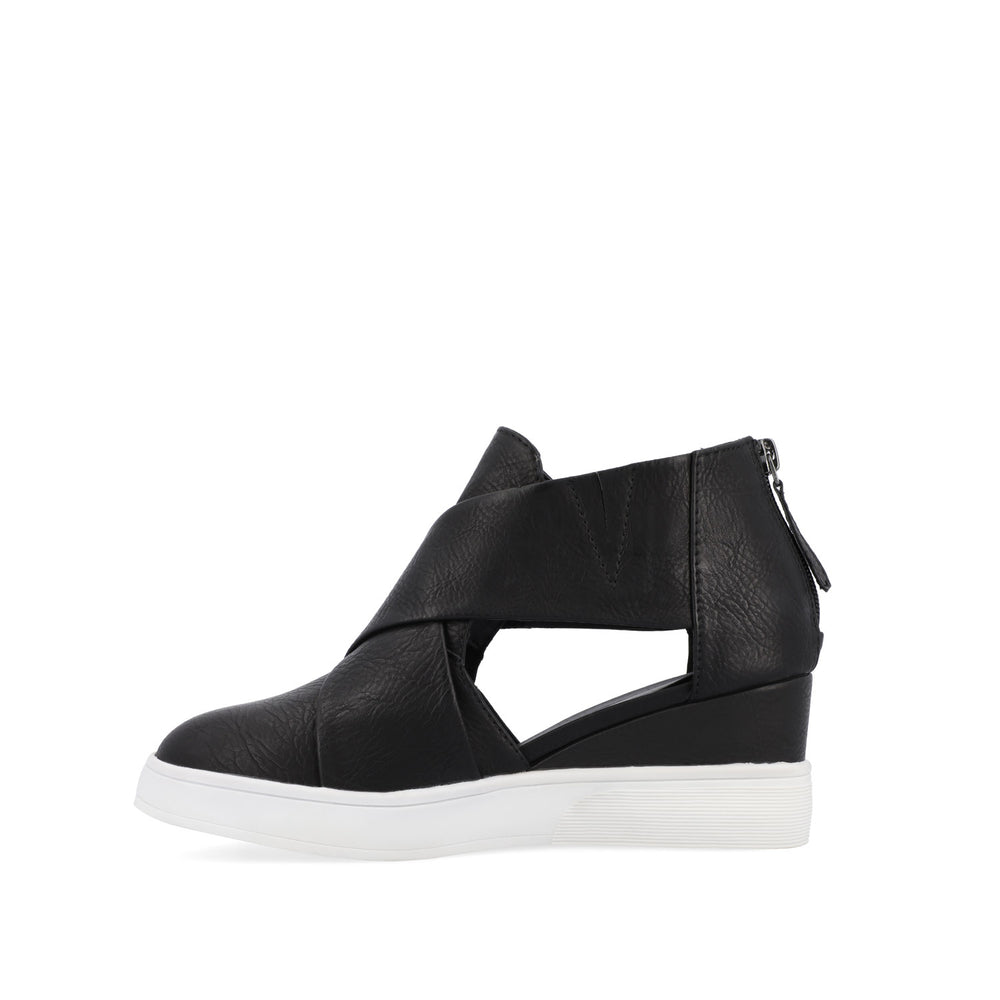 SEENA WEDGE SNEAKERS IN FAUX LEATHER