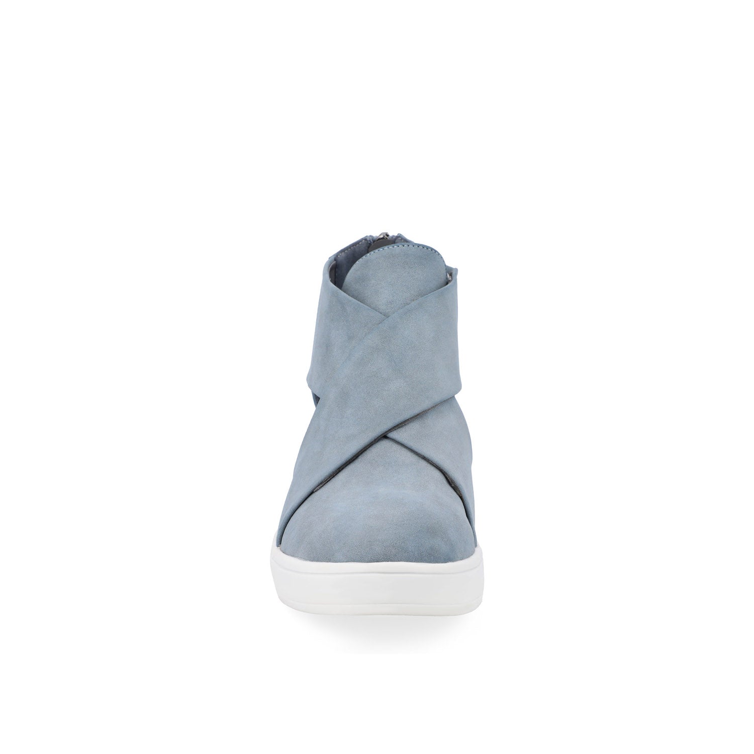 SEENA WEDGE SNEAKERS IN VEGAN LEATHER - Blue