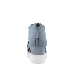 SEENA WEDGE SNEAKERS IN VEGAN LEATHER - Blue