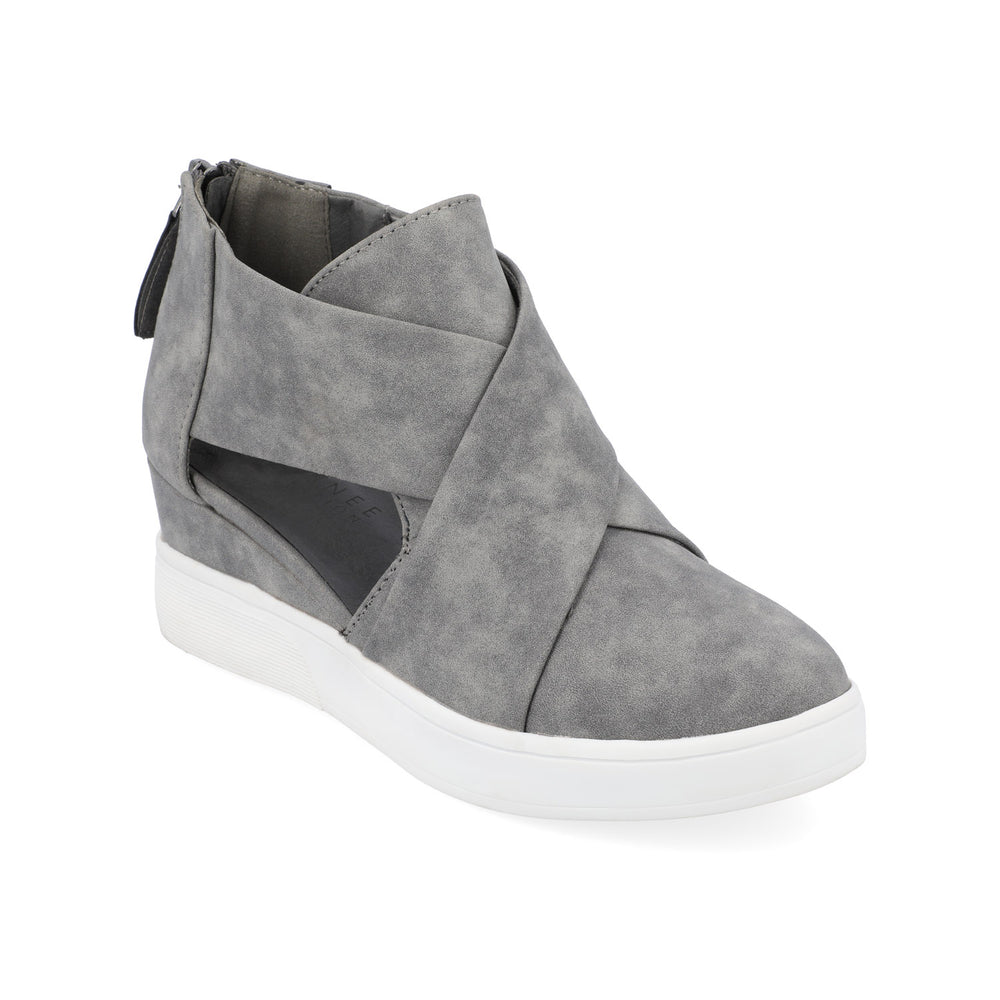 SEENA WEDGE SNEAKERS IN FAUX LEATHER