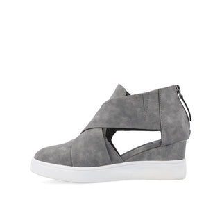 SEENA WEDGE SNEAKERS IN FAUX LEATHER