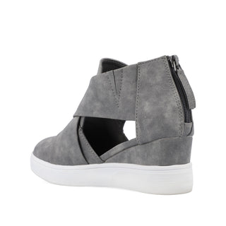 SEENA WEDGE SNEAKERS IN FAUX LEATHER