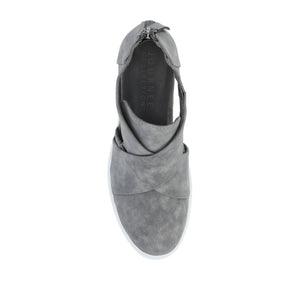 SEENA WEDGE SNEAKERS IN VEGAN LEATHER - Grey