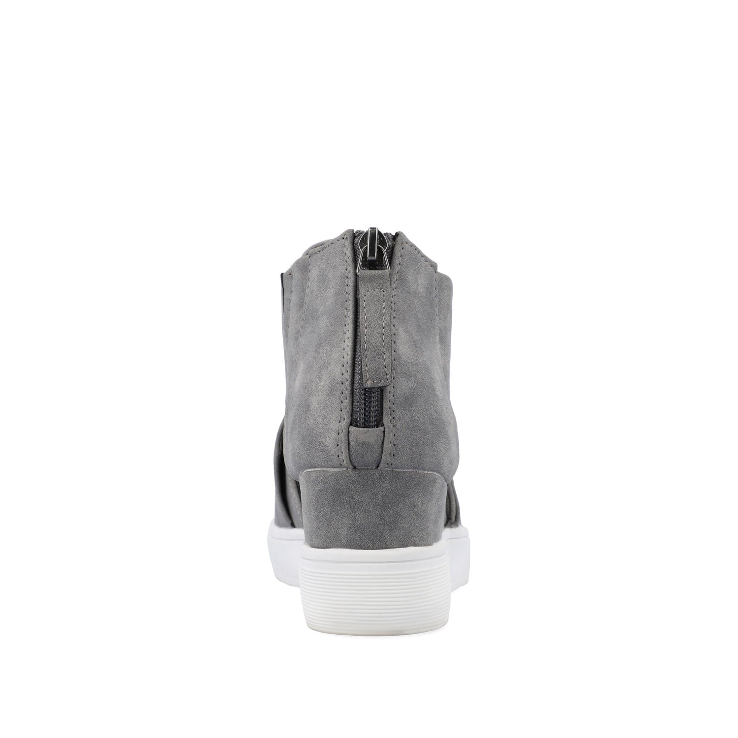 SEENA WEDGE SNEAKERS IN VEGAN LEATHER - Grey