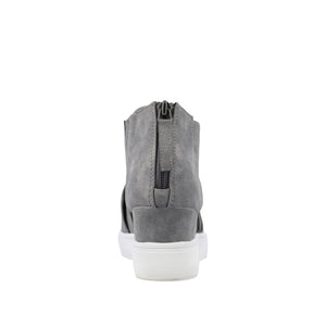 SEENA WEDGE SNEAKERS IN VEGAN LEATHER - Grey