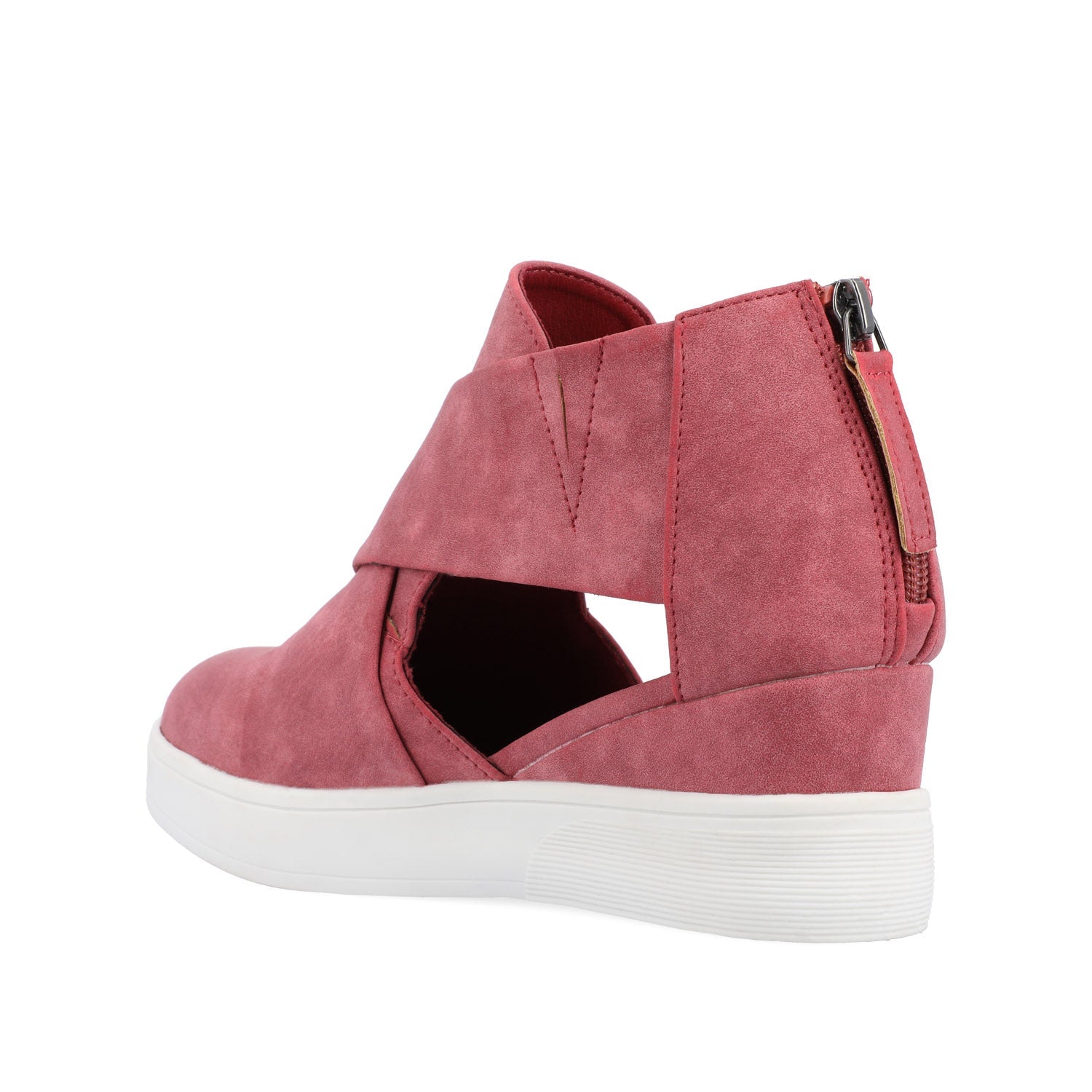 SEENA WEDGE SNEAKERS IN VEGAN LEATHER - Pink
