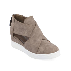 SEENA WEDGE SNEAKERS IN FAUX LEATHER