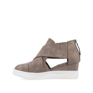 SEENA WEDGE SNEAKERS IN FAUX LEATHER