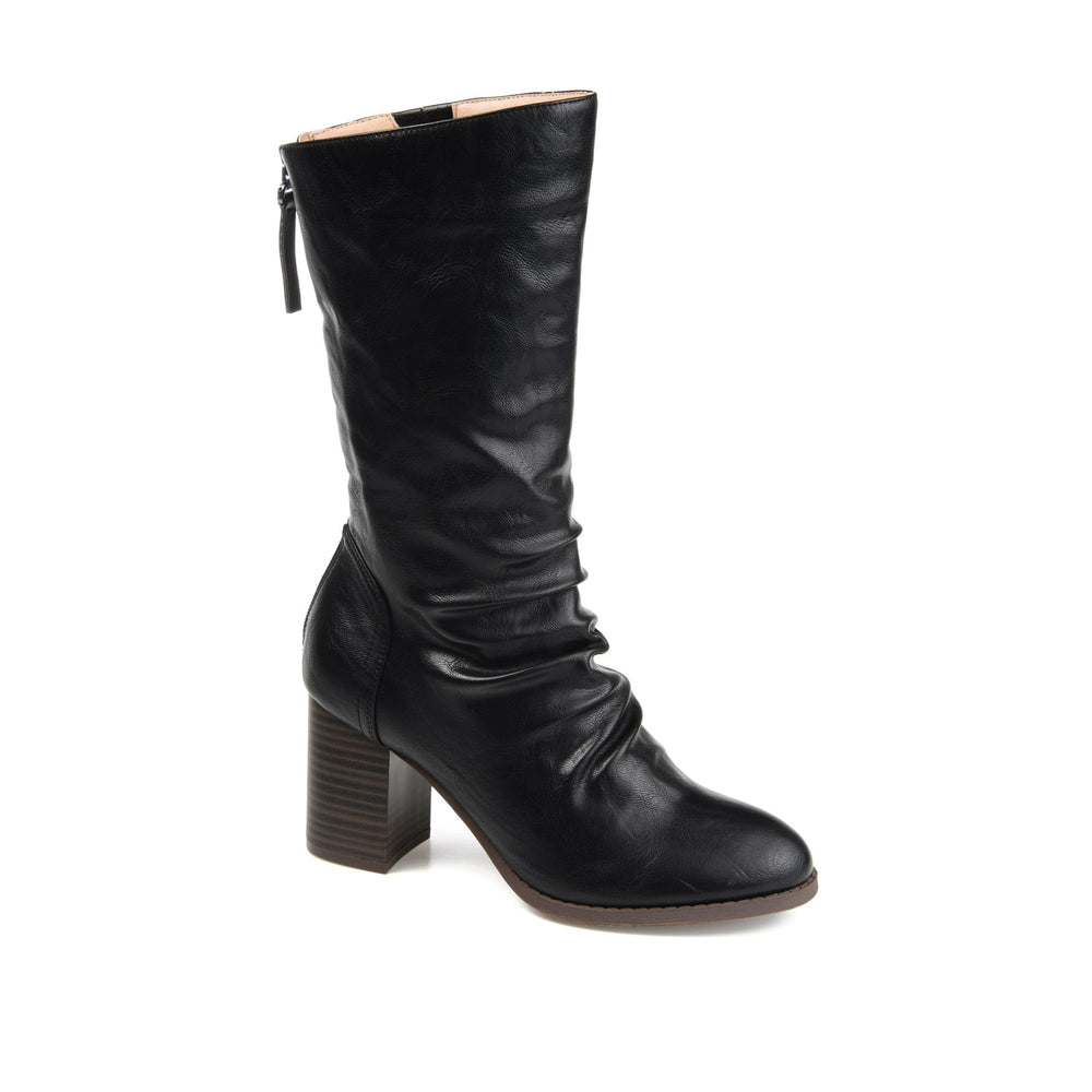 SEQUOIA BLOCK HEELED BOOTIES IN FAUX LEATHER