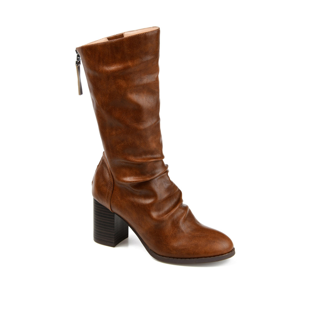 SEQUOIA BLOCK HEELED BOOTIES IN FAUX LEATHER