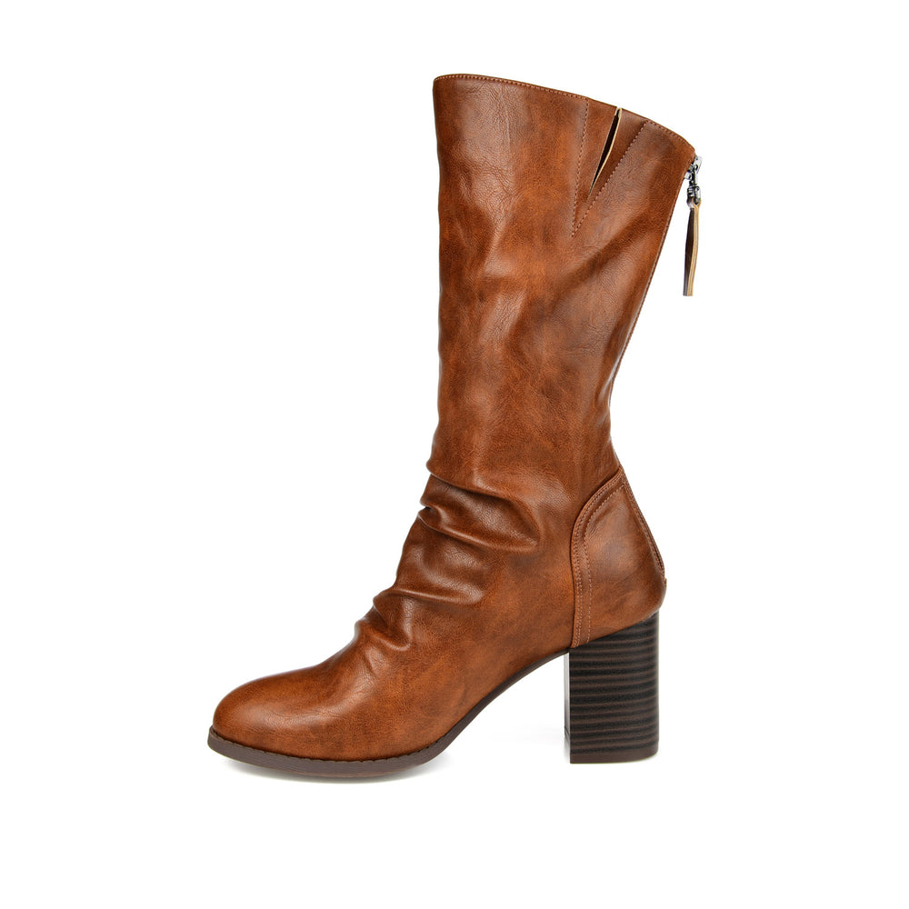 SEQUOIA BLOCK HEELED BOOTIES IN FAUX LEATHER