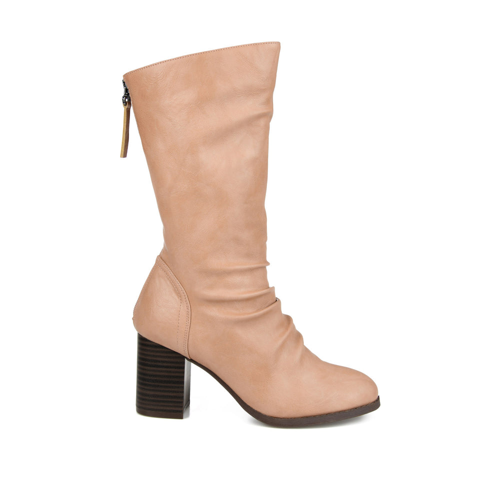 SEQUOIA BLOCK HEELED BOOTIES IN FAUX LEATHER