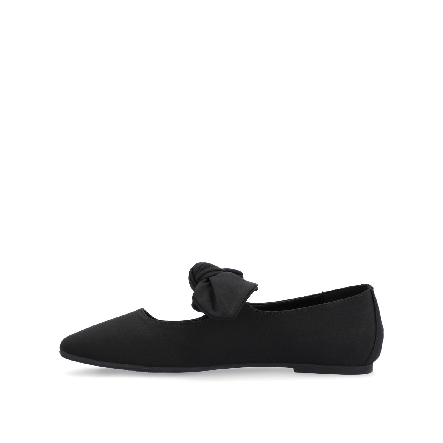 SERALINN BALLET MARY JANE FLATS IN FABRIC - Black Fabric