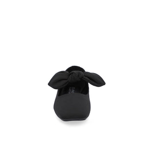 SERALINN BALLET MARY JANE FLATS IN FABRIC - Black Fabric