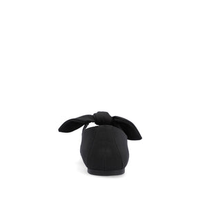 SERALINN BALLET MARY JANE FLATS IN FABRIC - Black Fabric