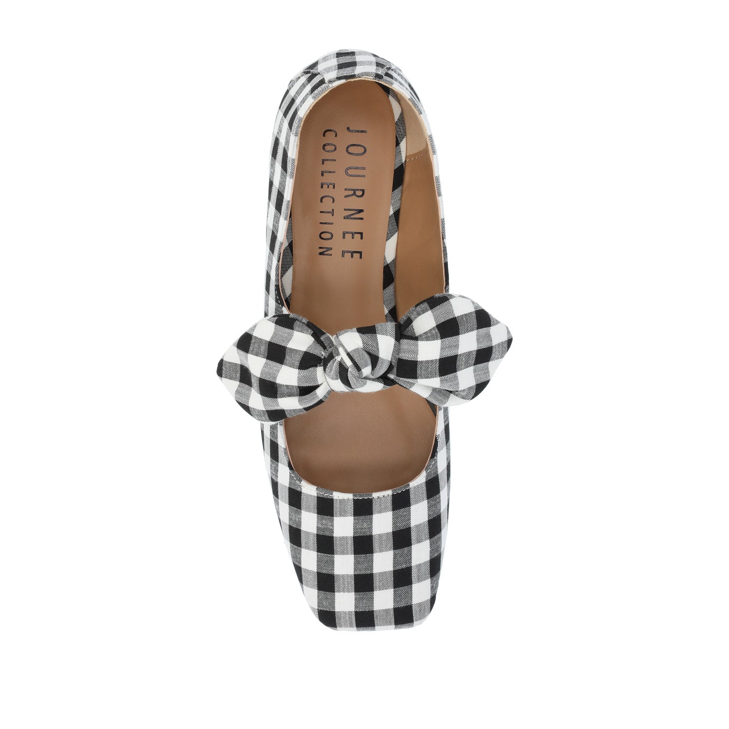 SERALINN BALLET MARY JANE FLATS IN FABRIC - Black Plaid 2
