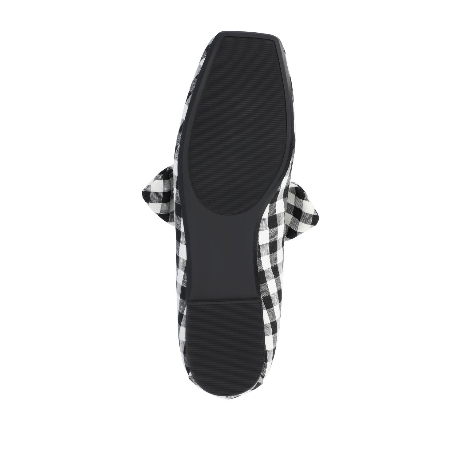 SERALINN BALLET MARY JANE FLATS IN FABRIC - Black Plaid 2