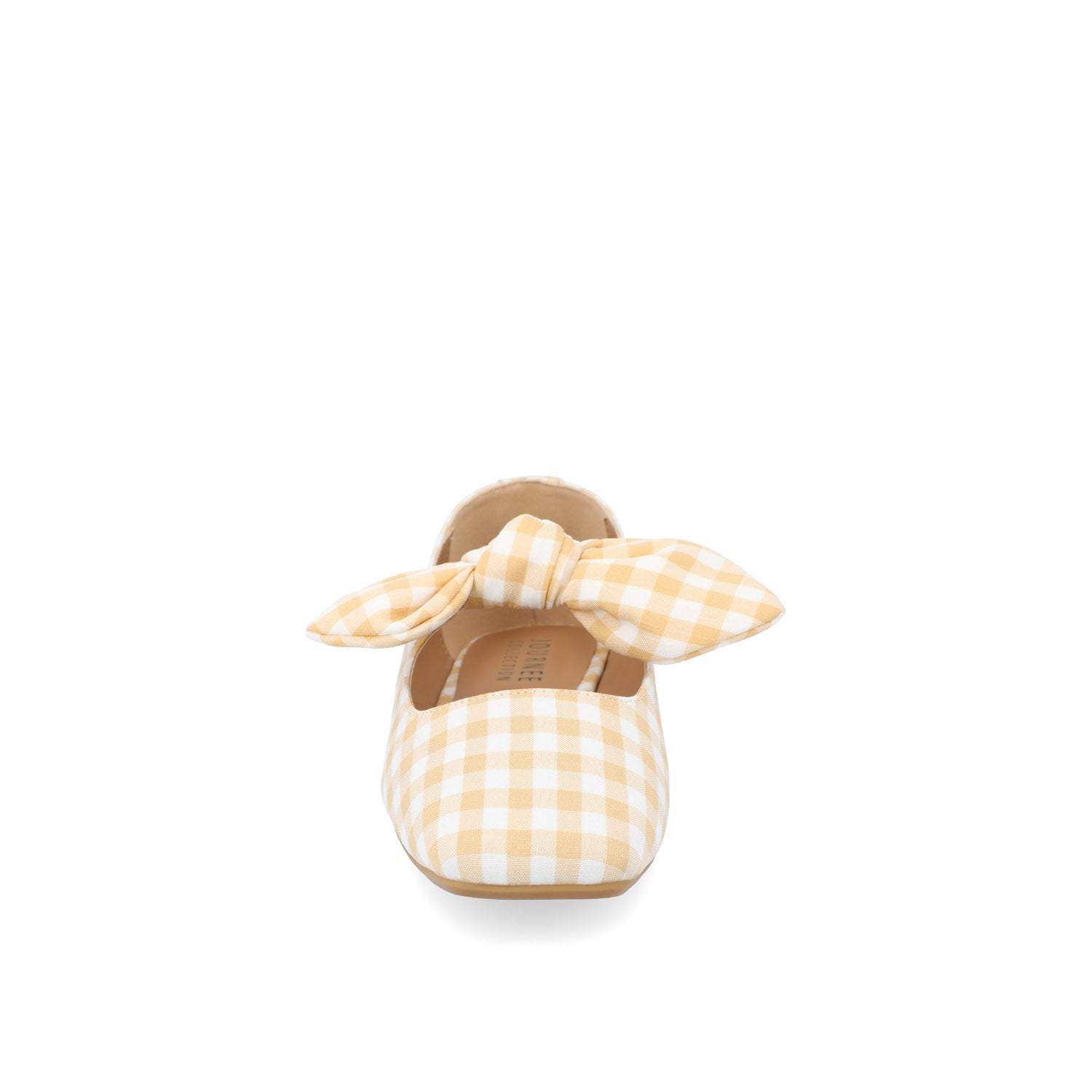 SERALINN BALLET MARY JANE FLATS IN FABRIC - Tan Plaid 2