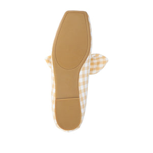 SERALINN BALLET MARY JANE FLATS IN FABRIC - Tan Plaid 2
