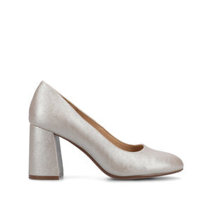 SERAPHINA BLOCK HEEL PUMPS - Champagne