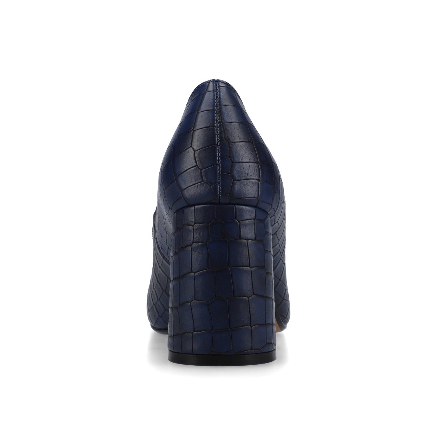 SERAPHINA BLOCK HEEL PUMPS - Croco Blue