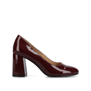 SERAPHINA BLOCK HEEL PUMPS - Oxblood